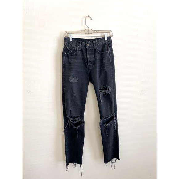 GRLFRND Denim Karolina Jeans in Travelin' Band Ripped Black jeans - Picture 8 of 9